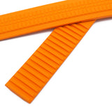 21mm Curved End Orange FKM Rubber Watch Strap For Patek Philippe Aquanaut