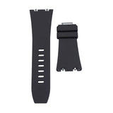 30mm Dark Gray FKM Rubber Watch Strap For Audemars Piguet Royal Oak Offshore 43mm, Quick Release