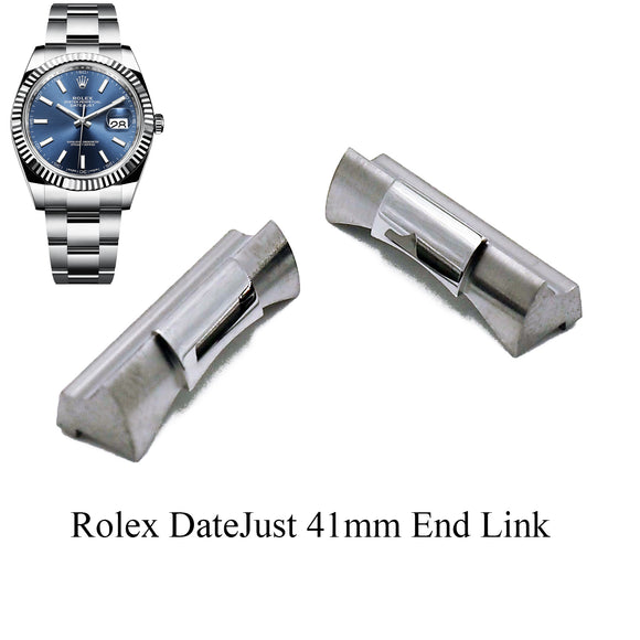 21mm Steel 904L Stainless Steel End Link For Rolex DateJust 41mm