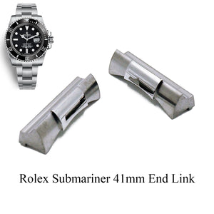 21mm Steel 904L Stainless Steel End Link For Rolex Submariner 41mm