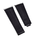 20mm Gradient White & Black Cordovan Leather Watch Strap For Rolex