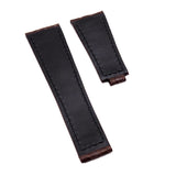20mm Brown Alligator Leather Watch Strap For Rolex, Small Scale Pattern
