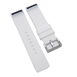 23mm White Rubber Watch Strap, Rivet Lug For Cartier Santos 100 XL models