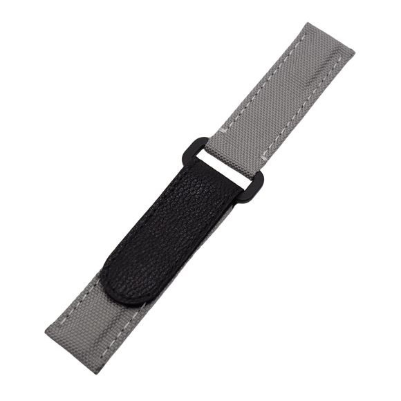 20mm Gray Nylon Watch Strap For Rolex, Velcro Style