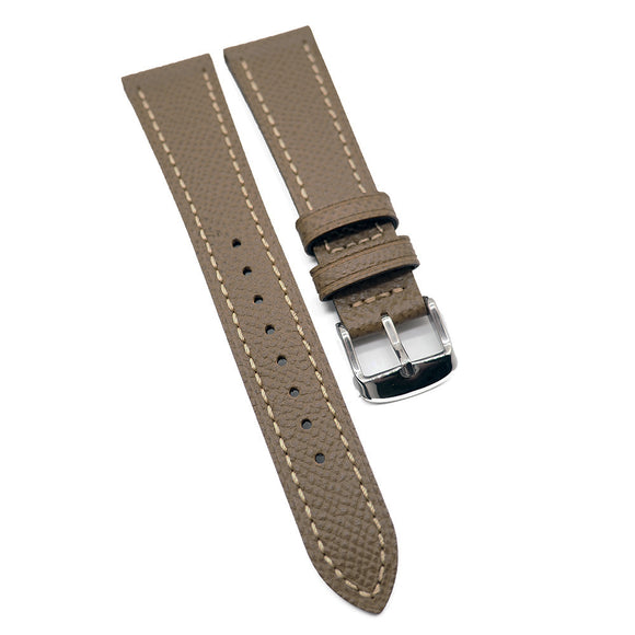 18mm, 20mm Peanut Brown Epsom Calf Leather Watch Strap