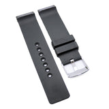 23mm Black Rubber Watch Strap, Rivet Lug For Cartier Santos 100 XL models