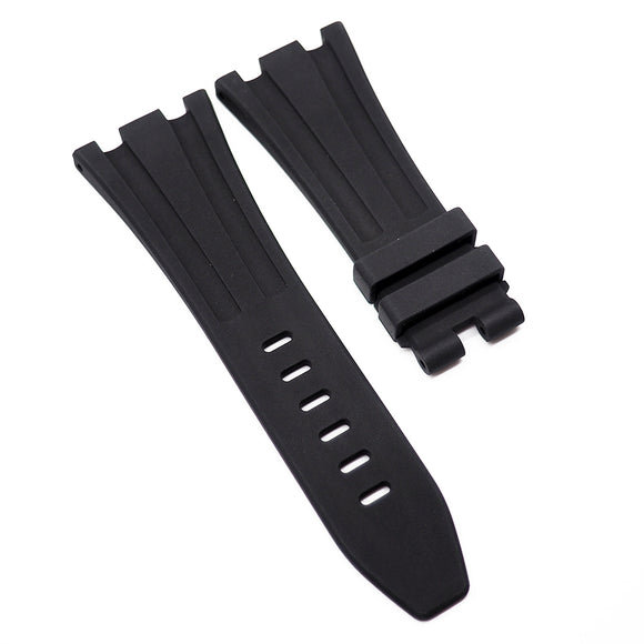28mm Black FKM Rubber Watch Strap For Audemars Piguet Royal Oak Offshore 26170 Series