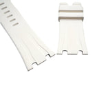 30mm White FKM Rubber Watch Strap For Audemars Piguet Royal Oak Offshore 44mm