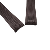 21mm Curved End Brown FKM Rubber Watch Strap For Patek Philippe Aquanaut