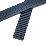 21mm Curved End Navy Blue FKM Rubber Watch Strap For Patek Philippe Aquanaut