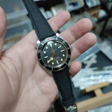 18mm, 20mm Black Nylon Watch Strap, Non-Padded