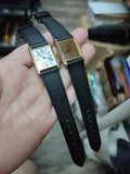 14mm, 16mm, 18mm Black Litchi Grain Calf Leather Watch Strap