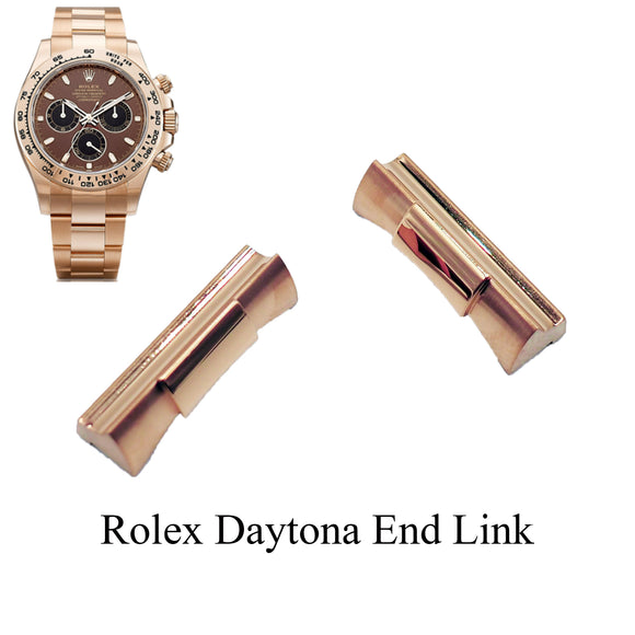 20mm Rose Gold 904L Stainless Steel End Link For Rolex Daytona