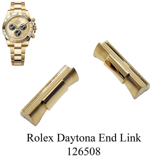 20mm Gold 904L Stainless Steel End Link For Rolex Daytona 126508