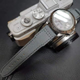 20mm, 21mm Pilot Style Grey Nylon Watch Strap For IWC, Semi Square Tail