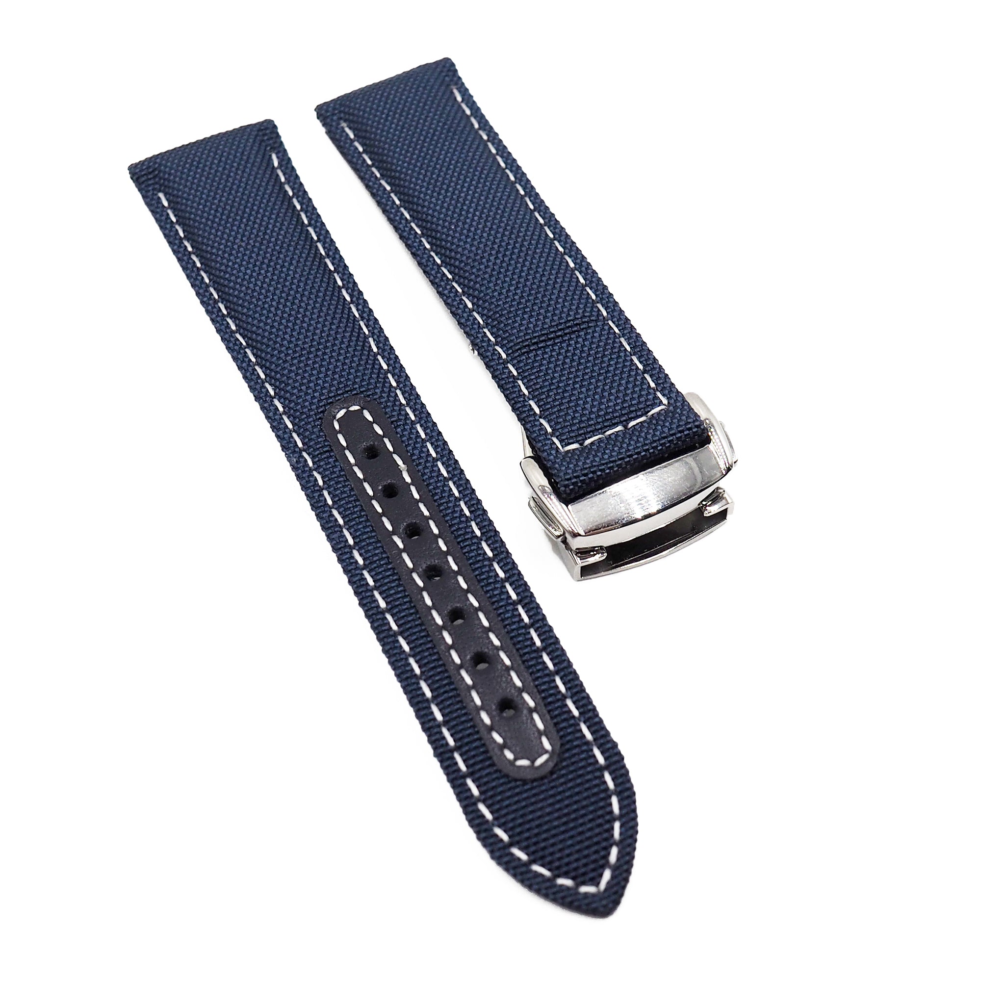 19mm, 20mm Navy Blue Nylon Watch Strap For Omega – Revival Strap 19mm, 20mm Navy Blue Nylon Watch Strap For Omega – Revival Strap
