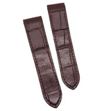 20mm, 23mm Brown Alligator Leather Watch Strap For Cartier Santos