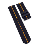 23mm Multi Color in Single Line Nylon Watch Strap, Black & Orange, For Tudor Black Bay Bronze