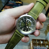 24mm Olive Green Matte Calf Leather Watch Strap For Panerai