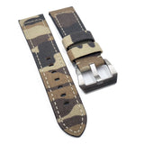 24mm Camouflage Brown Canvas Watch Strap For Panerai