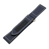 24mm Navy Blue Sailcloth Watch Strap For Panerai, Velcro Style