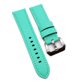 24mm Tiffany Blue Saffiano Leather Watch Strap For Panerai, Two Length Size