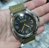 20mm, 22mm, 24mm, 26mm Military Style Army Green Canvas Watch Strap, Both Sides in Canvas