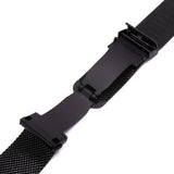18mm, 20mm Straight End PVD Black Milanese Loop Watch Strap, Quick Release Spring Bars
