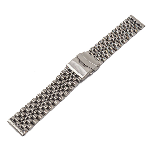 20mm, 22mm Straight End Stainless Steel Watch Strap, Polished, Model 3