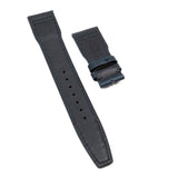 21mm Pilot Style Prussian Blue Calf Leather Watch Strap For IWC, Semi Square Tail