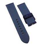 24mm Blue Stripe Pattern Canvas Watch Strap For Panerai
