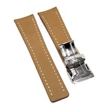 24mm Brown Calf Leather Watch Strap For Breitling