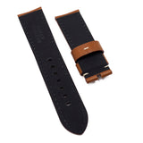 24mm Burnt Orange Calf Leather Watch Strap For Panerai, Two Length Size