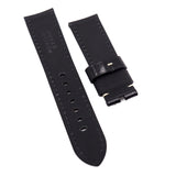 24mm Black Calf Leather Watch Strap For Panerai, Two Length Size