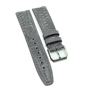 20mm Lava Grey Turkey Leather Watch Strap For IWC, Tang Buckle Style
