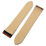 20mm, 23mm Italy Rust Orange Calf Leather Watch Strap For Cartier Santos