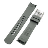Crafter Blue 20mm Grey Curved End Vulcanized FKM Rubber Watch Strap For Rolex