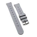 20mm, 22mm Waffle Pattern Gray FKM Rubber Watch Strap For Seiko, Quick Release Spring Bars