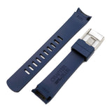 Crafter Blue 20mm Royal Blue Curved End Vulcanized FKM Rubber Watch Strap For Rolex