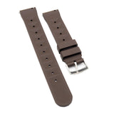 20mm, 22mm Waffle Pattern Brown FKM Rubber Watch Strap For Seiko, Quick Release Spring Bars