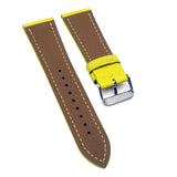 24mm Yellow Ostrich Leather Watch Strap