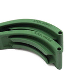 20mm Straight End Green Vulcanized FKM Rubber Watch Strap For Rolex, Steel Inside