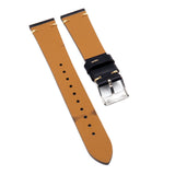 19mm, 20mm Vintage Style Black Horween Leather Watch Strap