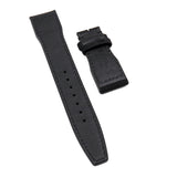 21mm, 22mm Pilot Style Black Nylon Watch Strap For IWC, Rivet Lug, Semi Square Tail