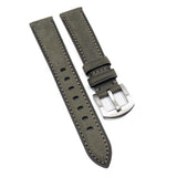 18mm, 20mm Seal Gray Aging Calf Leather Watch Strap