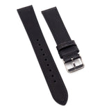 19mm Black Ostrich Leg Leather Watch Strap