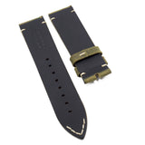23mm Vintage Style Olive Brown Matte Calf Leather Watch Strap For Zenith-Revival Strap