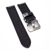 24mm Camouflage Blue Canvas Watch Strap For Panerai