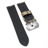 24mm Camouflage Brown Canvas Watch Strap For Panerai