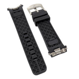 22mm Black FKM Rubber Watch Strap For IWC Aquatimer, Quick Release System